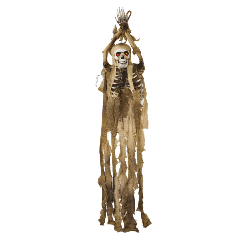 The Holiday Aisle® Hanging Animated Shaking Skeleton Mummy